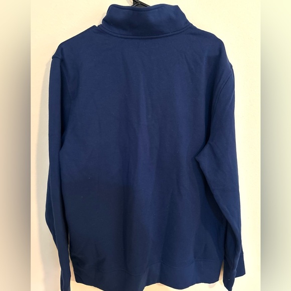 NWT Nautica Navy Pullover Sweatshirt With Zipper Men’s Large - Picture 2 of 12